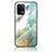 Custodia Silicone Gel Laterale Fantasia Modello Specchio Cover per Oppo A94 4G Verde