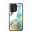 Custodia Silicone Gel Laterale Fantasia Modello Specchio Cover per Oppo Find X5 5G Verde