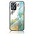 Custodia Silicone Gel Laterale Fantasia Modello Specchio Cover per Oppo Find X5 Lite 5G Verde