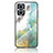 Custodia Silicone Gel Laterale Fantasia Modello Specchio Cover per Oppo Reno7 Lite 5G Verde