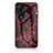 Custodia Silicone Gel Laterale Fantasia Modello Specchio Cover per Oppo Reno8 T 4G Rosso