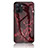 Custodia Silicone Gel Laterale Fantasia Modello Specchio Cover per Realme 10S 5G Rosso