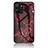 Custodia Silicone Gel Laterale Fantasia Modello Specchio Cover per Realme 10T 5G Rosso