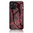 Custodia Silicone Gel Laterale Fantasia Modello Specchio Cover per Realme 9i 5G Rosso