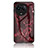 Custodia Silicone Gel Laterale Fantasia Modello Specchio Cover per Realme V50 5G Rosso