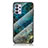Custodia Silicone Gel Laterale Fantasia Modello Specchio Cover per Samsung Galaxy A32 5G Blu