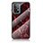 Custodia Silicone Gel Laterale Fantasia Modello Specchio Cover per Samsung Galaxy A52 4G Rosso