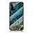 Custodia Silicone Gel Laterale Fantasia Modello Specchio Cover per Samsung Galaxy A72 4G Blu