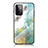 Custodia Silicone Gel Laterale Fantasia Modello Specchio Cover per Samsung Galaxy A72 4G Verde