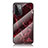 Custodia Silicone Gel Laterale Fantasia Modello Specchio Cover per Samsung Galaxy A72 5G Rosso