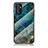 Custodia Silicone Gel Laterale Fantasia Modello Specchio Cover per Samsung Galaxy A82 5G Blu