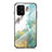 Custodia Silicone Gel Laterale Fantasia Modello Specchio Cover per Samsung Galaxy A91 Verde