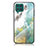 Custodia Silicone Gel Laterale Fantasia Modello Specchio Cover per Samsung Galaxy F62 5G Verde