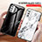 Custodia Silicone Gel Laterale Fantasia Modello Specchio Cover per Samsung Galaxy M52 5G