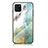 Custodia Silicone Gel Laterale Fantasia Modello Specchio Cover per Samsung Galaxy M60s Verde