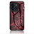 Custodia Silicone Gel Laterale Fantasia Modello Specchio Cover per Vivo iQOO 10 Pro 5G Rosso