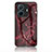 Custodia Silicone Gel Laterale Fantasia Modello Specchio Cover per Vivo iQOO Z6 Pro 5G Rosso