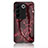 Custodia Silicone Gel Laterale Fantasia Modello Specchio Cover per Vivo V27 Pro 5G Rosso