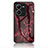 Custodia Silicone Gel Laterale Fantasia Modello Specchio Cover per Vivo X80 Lite 5G Rosso