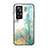Custodia Silicone Gel Laterale Fantasia Modello Specchio Cover per Xiaomi Mi 12T Pro 5G Verde