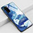 Custodia Silicone Gel Laterale Fantasia Modello Specchio Cover S01 per Huawei Honor V30 5G Blu