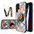 Custodia Silicone Gel Laterale Fantasia Modello Specchio Cover S01 per Samsung Galaxy S21 Ultra 5G Multicolore