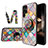 Custodia Silicone Gel Laterale Fantasia Modello Specchio Cover S01 per Samsung Galaxy S24 Ultra 5G