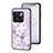 Custodia Silicone Gel Laterale Fiori Specchio Cover per OnePlus 10T 5G Lavanda