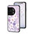 Custodia Silicone Gel Laterale Fiori Specchio Cover per OnePlus 11 5G Lavanda