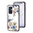 Custodia Silicone Gel Laterale Fiori Specchio Cover per OnePlus 9 5G