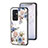 Custodia Silicone Gel Laterale Fiori Specchio Cover per OnePlus 9 Pro 5G