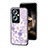 Custodia Silicone Gel Laterale Fiori Specchio Cover per Oppo A2 5G Lavanda