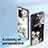 Custodia Silicone Gel Laterale Fiori Specchio Cover per Oppo A77 5G