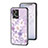 Custodia Silicone Gel Laterale Fiori Specchio Cover per Oppo F21s Pro 4G Lavanda