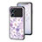 Custodia Silicone Gel Laterale Fiori Specchio Cover per Oppo K10 5G Lavanda