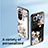 Custodia Silicone Gel Laterale Fiori Specchio Cover per Oppo Reno11 5G