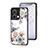 Custodia Silicone Gel Laterale Fiori Specchio Cover per Oppo Reno8 5G