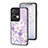 Custodia Silicone Gel Laterale Fiori Specchio Cover per Oppo Reno8 Pro 5G Lavanda