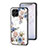 Custodia Silicone Gel Laterale Fiori Specchio Cover per Samsung Galaxy M53 5G