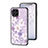 Custodia Silicone Gel Laterale Fiori Specchio Cover per Samsung Galaxy M53 5G