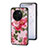 Custodia Silicone Gel Laterale Fiori Specchio Cover per Vivo X90 Pro 5G Rosso