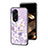 Custodia Silicone Gel Laterale Fiori Specchio Cover S01 per Huawei Honor X5 Plus Lavanda