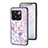 Custodia Silicone Gel Laterale Fiori Specchio Cover S01 per OnePlus 10T 5G Lavanda