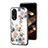 Custodia Silicone Gel Laterale Fiori Specchio Cover S01 per Oppo A18