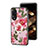 Custodia Silicone Gel Laterale Fiori Specchio Cover S01 per Oppo A18