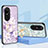 Custodia Silicone Gel Laterale Fiori Specchio Cover S01 per Oppo Reno10 5G