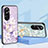 Custodia Silicone Gel Laterale Fiori Specchio Cover S01 per Oppo Reno10 Pro+ Plus 5G