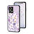 Custodia Silicone Gel Laterale Fiori Specchio Cover S01 per Oppo Reno7 4G Lavanda