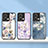 Custodia Silicone Gel Laterale Fiori Specchio Cover S01 per Oppo Reno9 Pro 5G