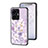 Custodia Silicone Gel Laterale Fiori Specchio Cover S01 per Vivo iQOO Z6 Lite 5G Lavanda